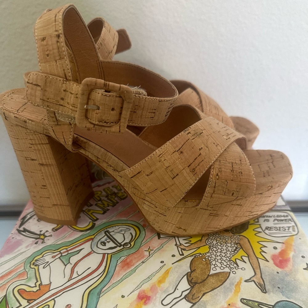 Jeffrey Campbell platform cork sandal size 6